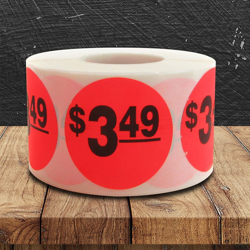 $3.49 Pricing Label  500 stickers 